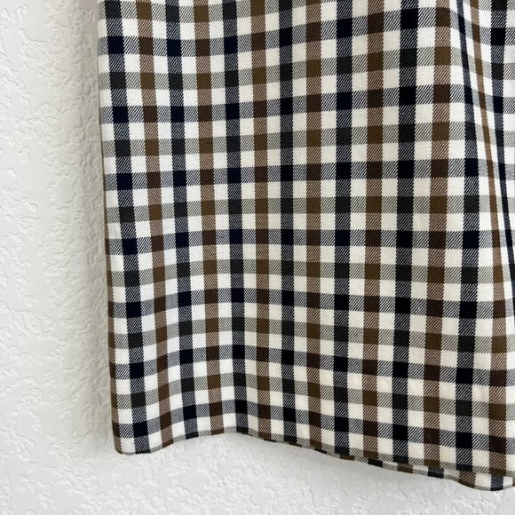 Aquascutum London Plaid Gingham Pencil Skirt Straight - Picture 3 of 8